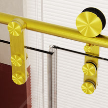 Load image into Gallery viewer, Frameless Single Sliding Shower Doors With Towel Rail & Handle