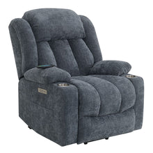 Load image into Gallery viewer, Omarion - Power Recliner With Lift, Heating & Massage - Blue Chenille
