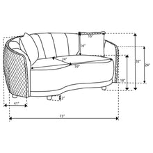 Load image into Gallery viewer, Lorraine - Upholstered Curved Loveseat - Dark Gray