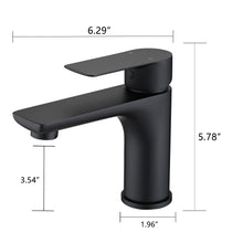 Load image into Gallery viewer, Modern Bathroom Sink Faucet Single Handle Brass Countertop Mount