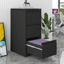 Load image into Gallery viewer, Durable Metal 3 Drawer File Cabinet With Lock For Office Storage