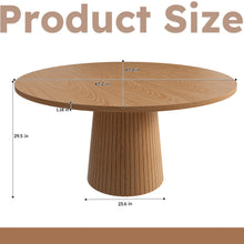Load image into Gallery viewer, Round Dining Table With Strip Base