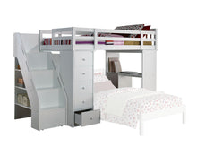 Load image into Gallery viewer, Freya - Twin Loft Bed With Storage (Not Including The Bottom Twin Bed) - White