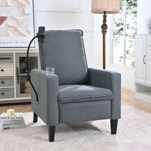 Load image into Gallery viewer, Recliner Chairs For Adults, Adjustable Recliner Sofa With Mobile Phone Holder & Cup Holder, Modern Reclining Chairs Fabric Push Back Recliner Chairs For Living Room, Bedroom