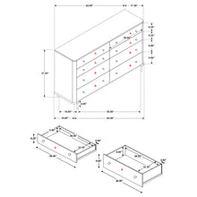 Load image into Gallery viewer, Anser - 8 Drawer Dresser - Black