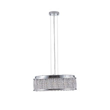 Load image into Gallery viewer, Seven Light Metal Chandelier With Shades - Silver