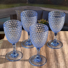 Load image into Gallery viewer, Diamond Cut Plastic Wine Glasses (Set of 4)