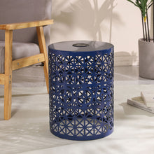 Load image into Gallery viewer, Modern Iron Solar Side Table With Built - In Light