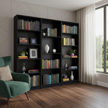Load image into Gallery viewer, Four Tier Bookcases (Set of 3) - Black