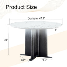 Load image into Gallery viewer, Round Dining Table With Cross Base, Modern Home Furniture