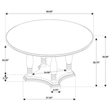 Load image into Gallery viewer, Claire - Round Pedestal Dining Table - Brown
