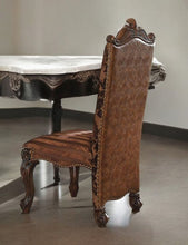 Load image into Gallery viewer, Upholstered Faux Leather Queen Anne Back Dining Side Chairs (Set of 2) - Brown