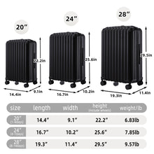 Load image into Gallery viewer, 20" / 24" / 28" 3 Pieces / Set Spinner Wheel Luggage, Carry On Suitcase, With Cup Holder & USB Port & Phone Holder