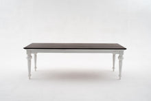 Load image into Gallery viewer, Solid Wood Dining Table - Dark Brown / White
