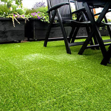 Load image into Gallery viewer, Artificial Lawn Interlocking Grass Tiles For Patio (Set of 36) - Green