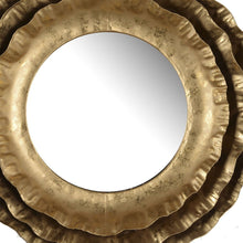 Load image into Gallery viewer, 16" Round Iron Framed Accent Mirror - Gold
