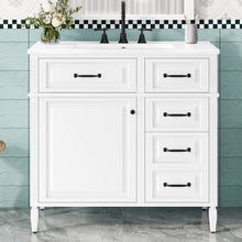 Load image into Gallery viewer, Modern Bathroom Vanity With Sink Top, Flip Drawer Design