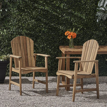 Load image into Gallery viewer, Outdoor Weather Resistant Acacia Wood Adirondack Dining Chairs (Set of 2)
