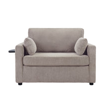 Load image into Gallery viewer, Sleeper Sofa With Foldable Mattress, USB Ports, Side Table & Storage Pocket