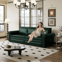 Load image into Gallery viewer, 3 In 1 Convertible Sleeper Sofa With Nailhead Trim & Rolled Arm