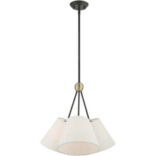 Load image into Gallery viewer, 21" Three-Light Dimmable Chandelier With Shades - Bronze