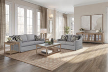 Load image into Gallery viewer, Loveseat With Skirt And Reversable Cushions And 2 Pillows - Light Gray
