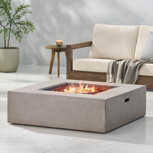 Load image into Gallery viewer, Modern 50, 000 Btu Square Fire Table With Propane Tank