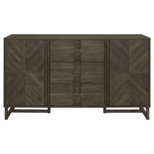 Load image into Gallery viewer, Glenmoor - 3 Drawer Server With 2 Cabinets - Dark Gray