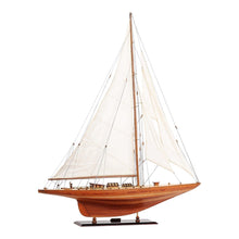 Load image into Gallery viewer, Hand Painted Model Boat Tabletop Sculpture (401996) - Brown