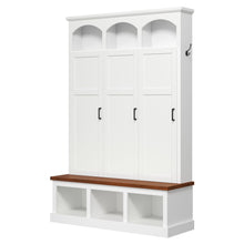 Load image into Gallery viewer, Classic Arched Design Hall Tree With 3 Hidden Storage