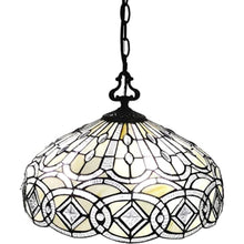 Load image into Gallery viewer, Unique Statement Two Light Glass Dimmable Ceiling Light With Shades - Black / White