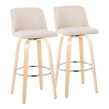 Load image into Gallery viewer, Toriano - Contemporary Fixed Height Barstool & Swivel With Round Footrest (Set of 2)