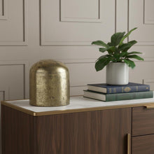 Load image into Gallery viewer, Cylindrical Tabletop Sculpture (608703) - Antiqued Brass