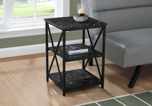 Load image into Gallery viewer, 3 Tier Accent Table, Side Marble Look Contemporary & Modern