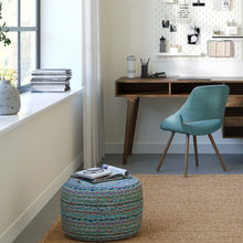 Load image into Gallery viewer, Margo - Handcrafted Round Pouf