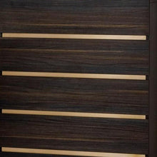 Load image into Gallery viewer, Marble / Solid Wood Stainless Steel Five Drawer Chest - Dark Brown