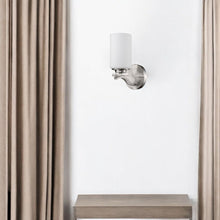 Load image into Gallery viewer, One Light And Glass Wall Sconce - Silver