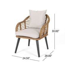 Load image into Gallery viewer, Outdoor Accent Chair With Aluminum Frame And Rattan Seating