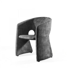 Load image into Gallery viewer, Velvet Solid Color Barrel Chair - Dark Gray