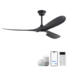 Load image into Gallery viewer, Smart Ceiling Fan With Lights, 3 Blades, Reversible Quiet DC Motor For Indoor