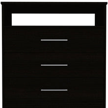 Load image into Gallery viewer, Four Drawer Dresser With Open Shelf - Black