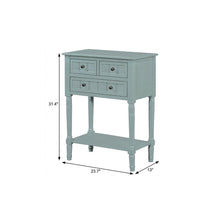Load image into Gallery viewer, Console Table With Shelf Three Drawers - Light Blue