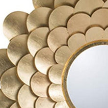 Load image into Gallery viewer, 32" Scalloped Iron Framed Accent Mirror - Gold