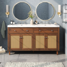Load image into Gallery viewer, Bathroom Vanity With Double Sink, Large Storage Space