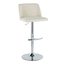 Load image into Gallery viewer, Toriano - Contemporary Adjustable Barstool Swivel With Rounded T Footrest (Set of 2)