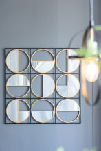 Load image into Gallery viewer, Eclectic Styling Metal Beaded Wall Mirror With Contemporary Design For Bedroom, Liveroom & Entryway