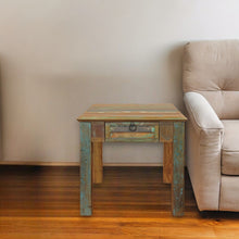 Load image into Gallery viewer, 24" Solid Wood Square End Table With Drawer - Brown