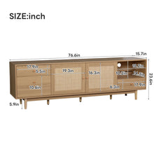 Load image into Gallery viewer, TV Stand With Doors - Natural