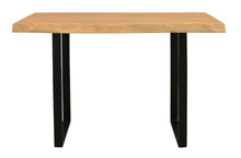 Load image into Gallery viewer, 47" Solid Wood And Metal Live Edge Console Table - Natural And Black