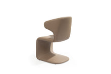 Load image into Gallery viewer, Faux Leather Wing Back Dining Side Chair - Light Brown